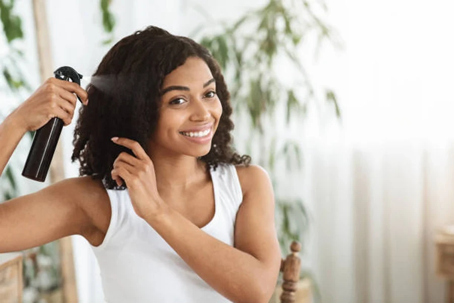 Woman Applying Spray