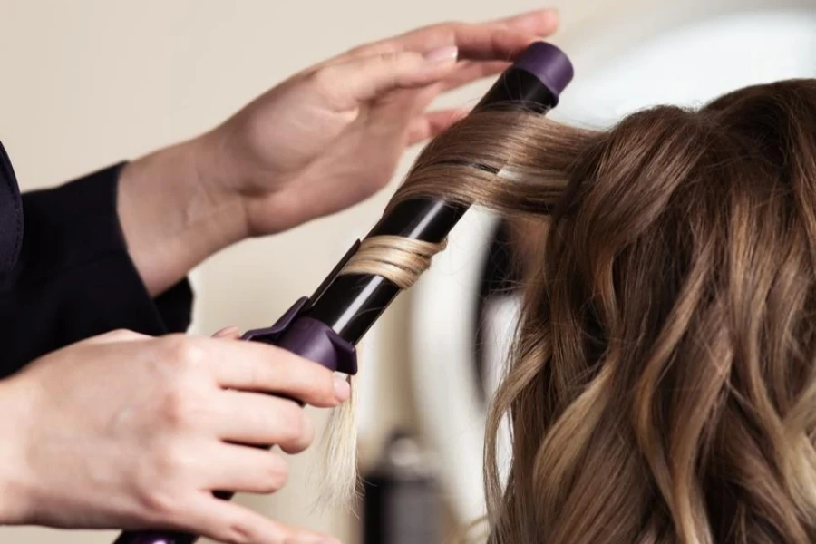 Woman Doing Hairstyle