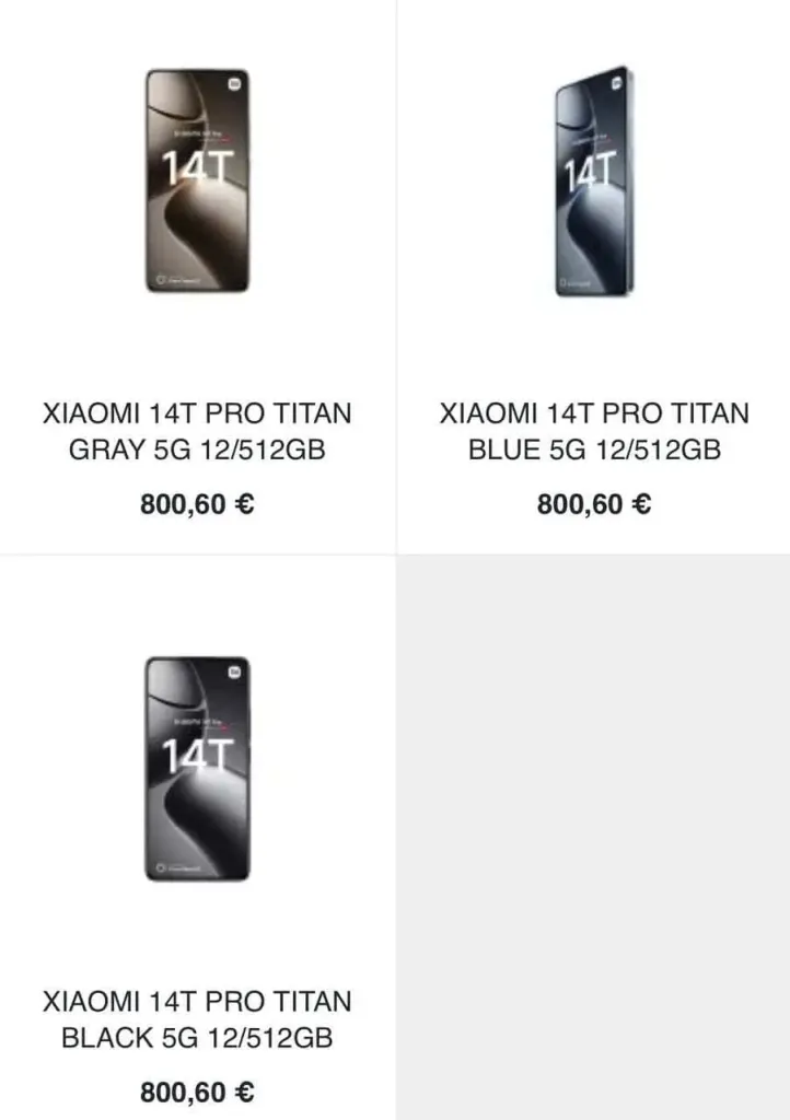 Xiaomi 14T series prices 2