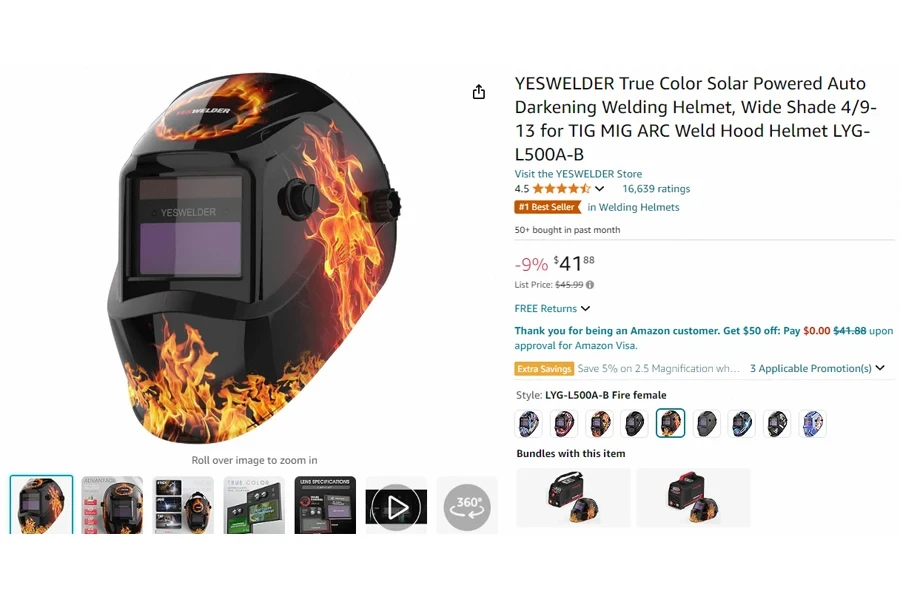 YESWELDER Powered Darkening Welding Helmet