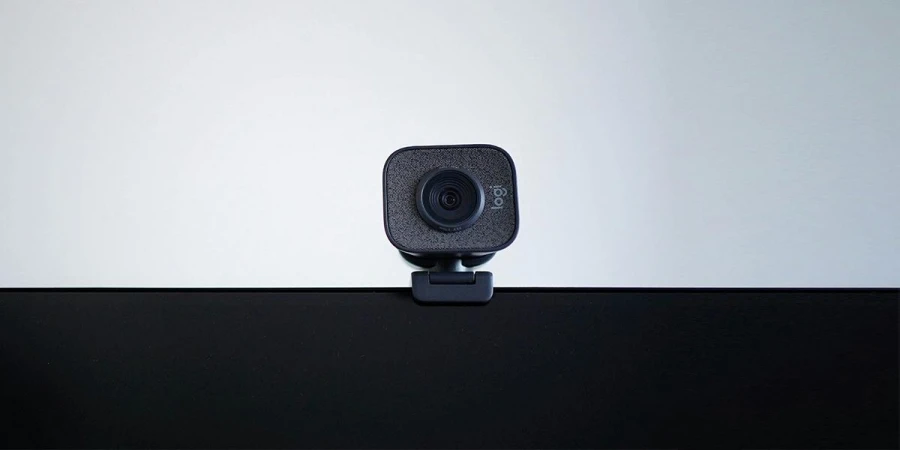 black webcam attached