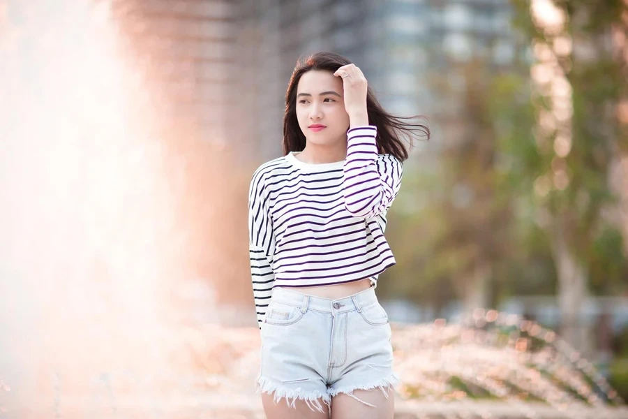 girl, model, nature