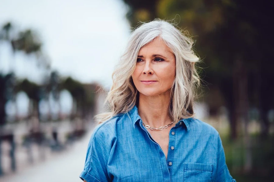 grey hairstyle