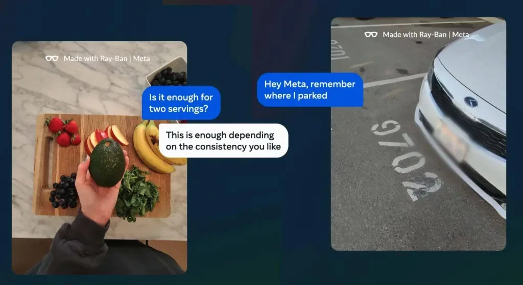 Demo showing Meta Ray-Ban helping to remember parking spot information