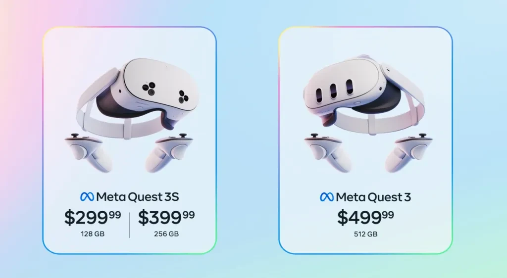 Price of Meta Quest 3s VS Quest 3