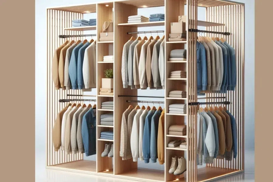 Modular display clothing wardrobe