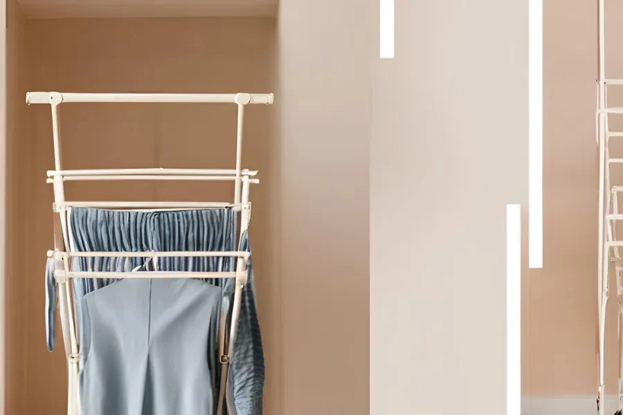 Stainless steel collapsible clothing racks