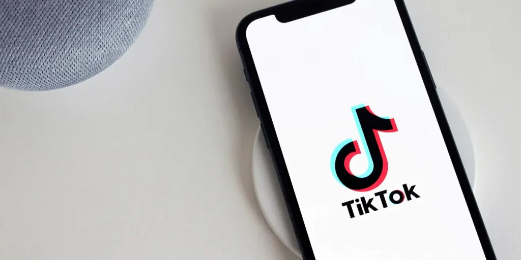 TikTok running on an iPhone