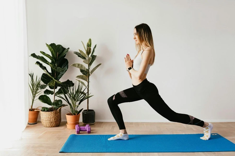 woman doing yoga