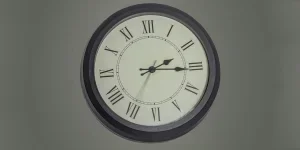 A clock with roman numerals