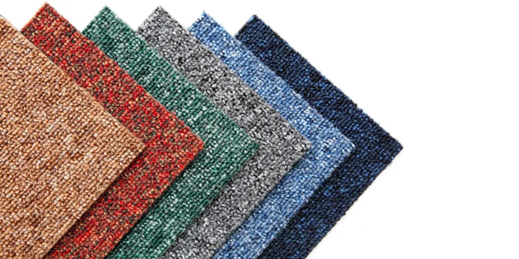 A collection of colorful carpet tiles