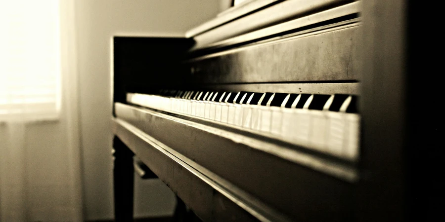 Black Upright Piano