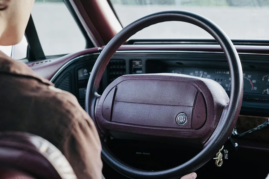 Black and Gray Car Steering Wheel