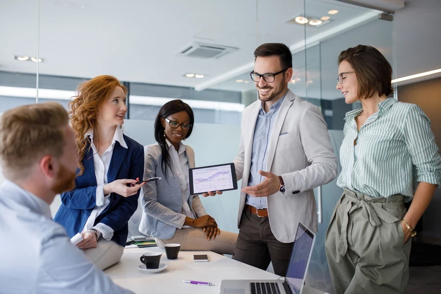 Business people discussing in an office