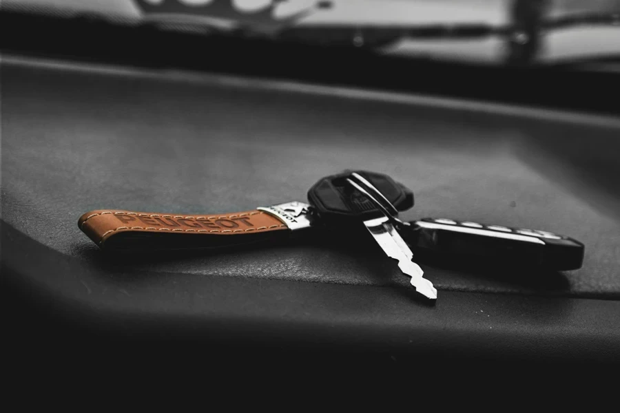 Car Keys on Black Surface