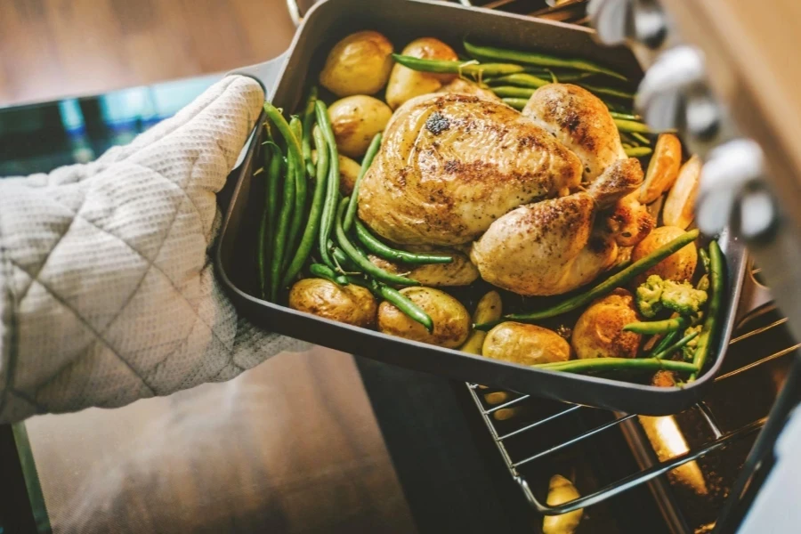 Chef Puts Chicken in Oven