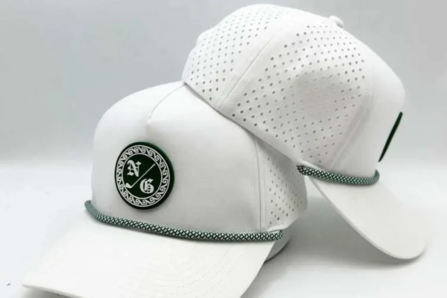 Custom 5-Panel Rubber PVC Logo Waterproof Baseball Cap