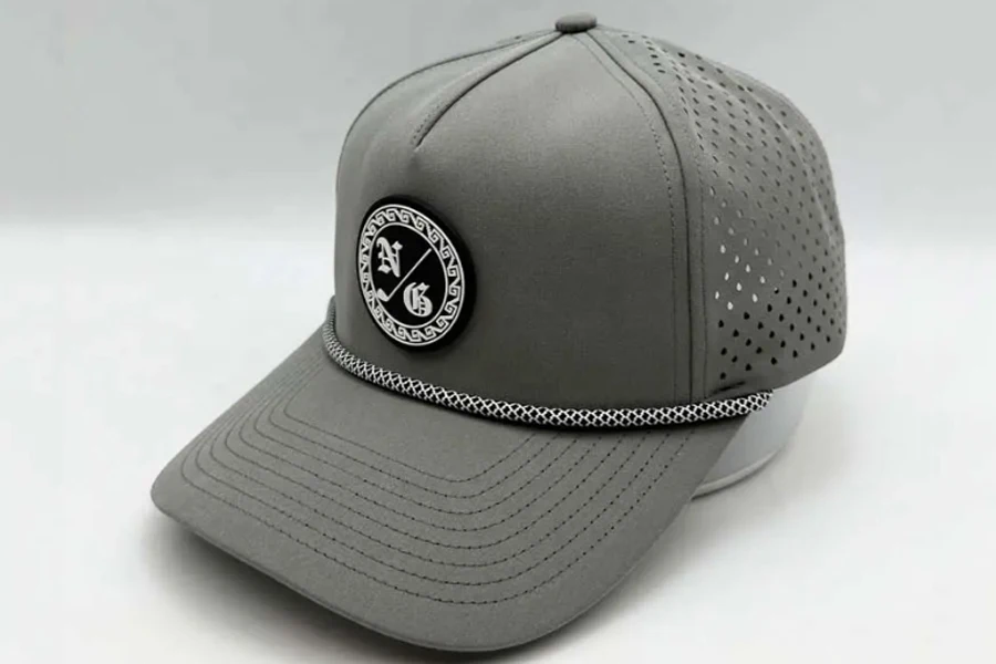 Custom Rubber PVC Patch Logo Waterproof 5-Panel Sport Caps