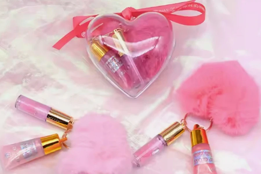 Heart Shaped Lip Gloss Set