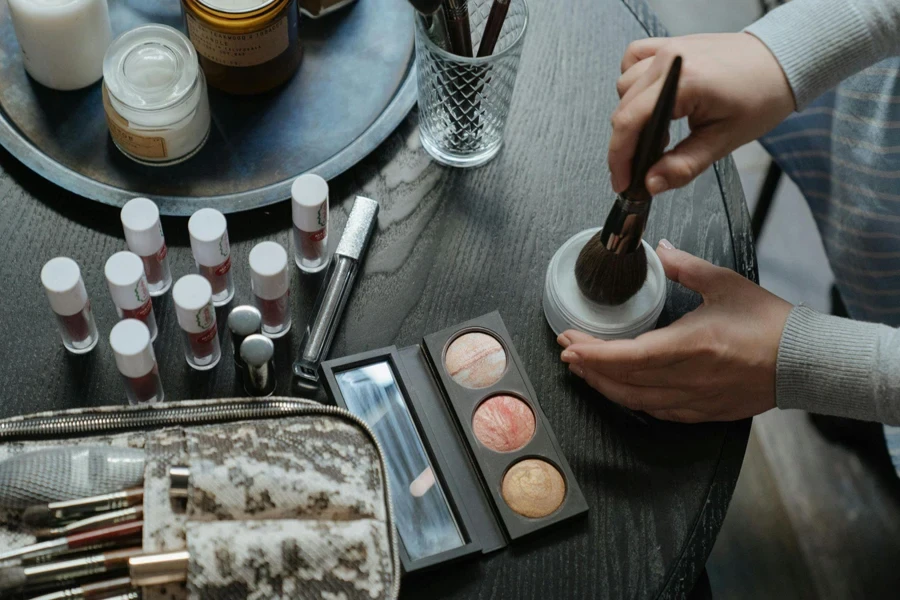 Makeup Tools on the Table