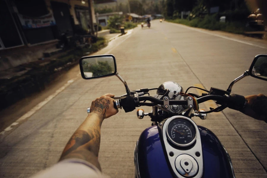 Man Riding Motorcycle