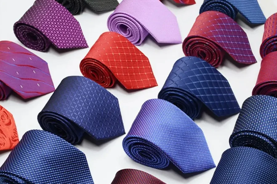 Men's Polyester Striped Neck Tie for Wholesale