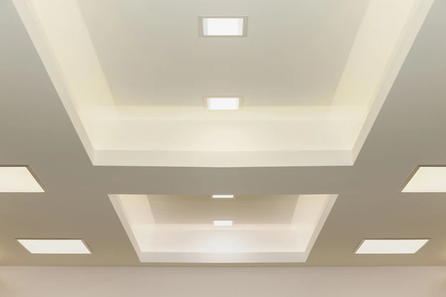 Recessed ceiling with LED lights