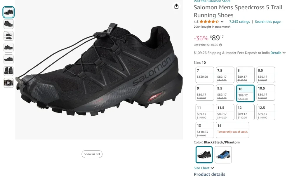 Chaussures de course sur sentier Salomon Speedcross 5 pour hommes