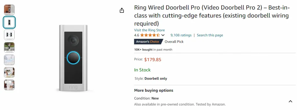 Screenshot of this product in Amazon