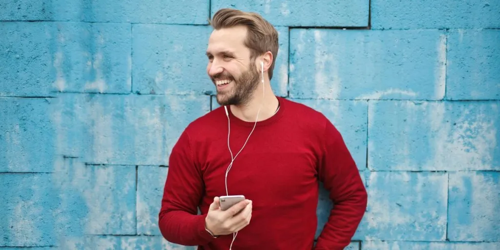 Smiling man with styled hair