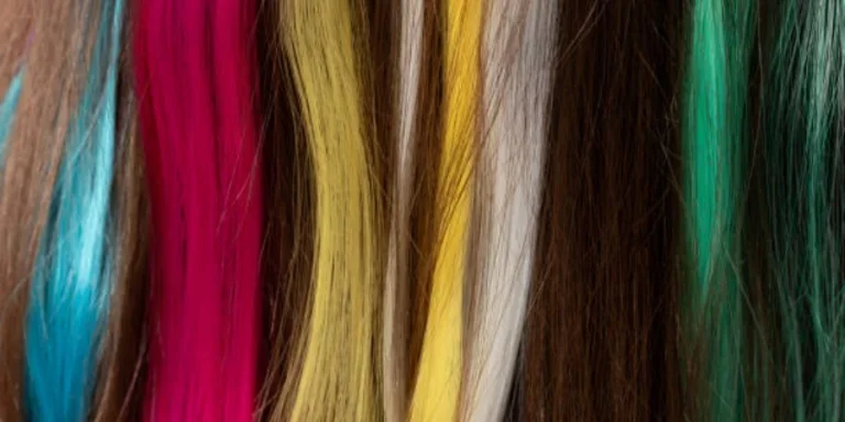 Texture of Colorful Hair Background