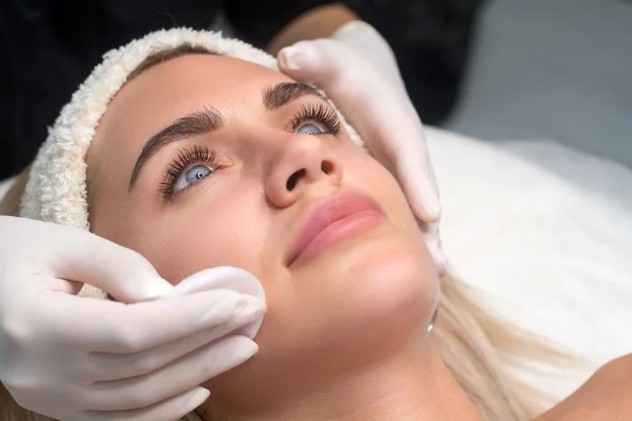 Young woman in a beauty salon.