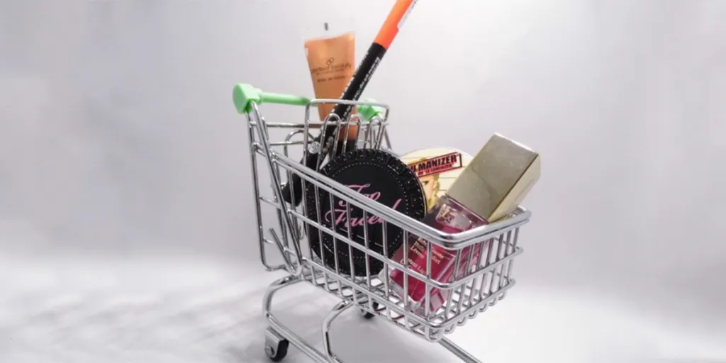 a cart full of products bought online