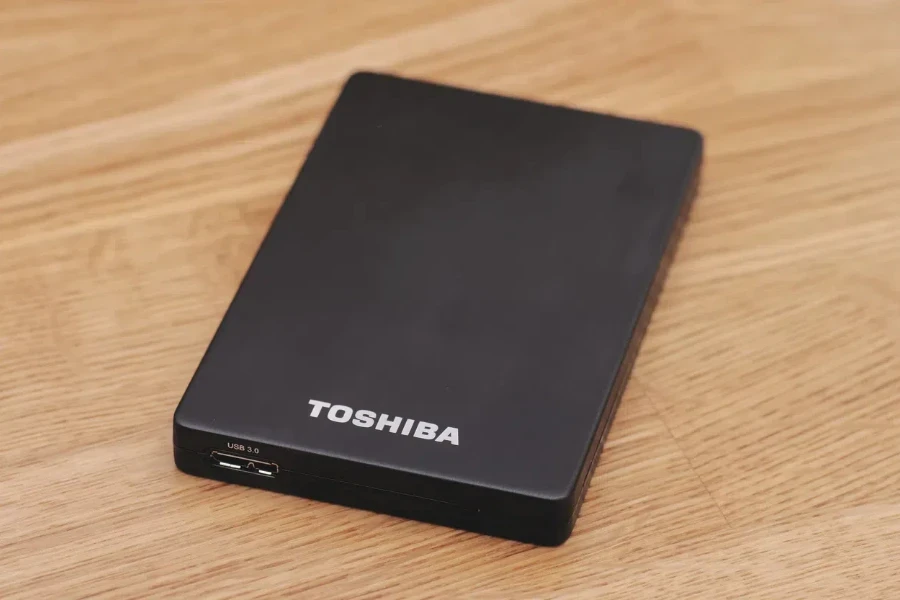 A Toshiba external hard drive