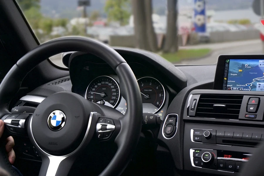 car, BMW, steering wheel