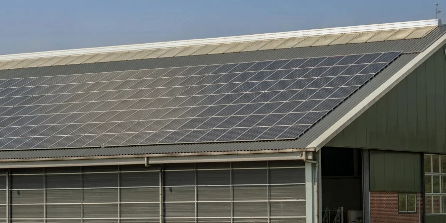 cattle shed with solar roof