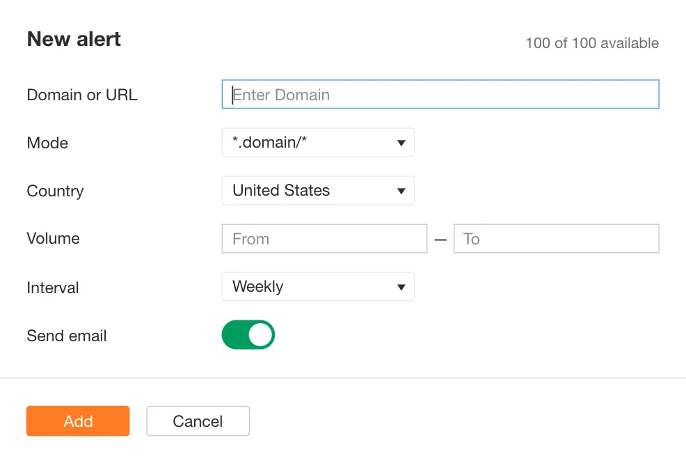 how to set up ahrefs alert feature