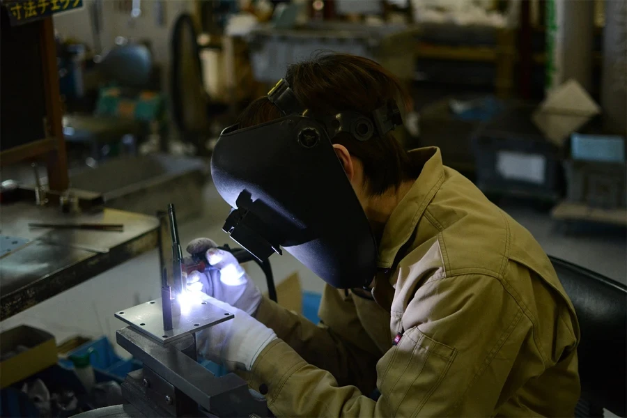 person working in a manufacturing plant