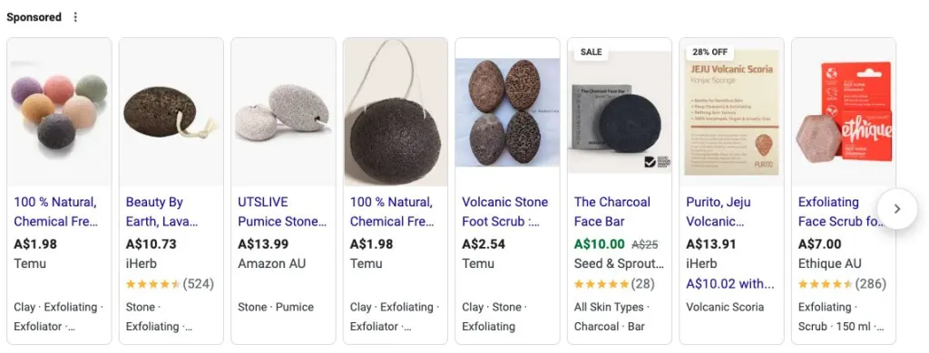 sponsored product listings on google