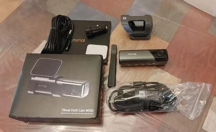 70mail dash cam m500 review box