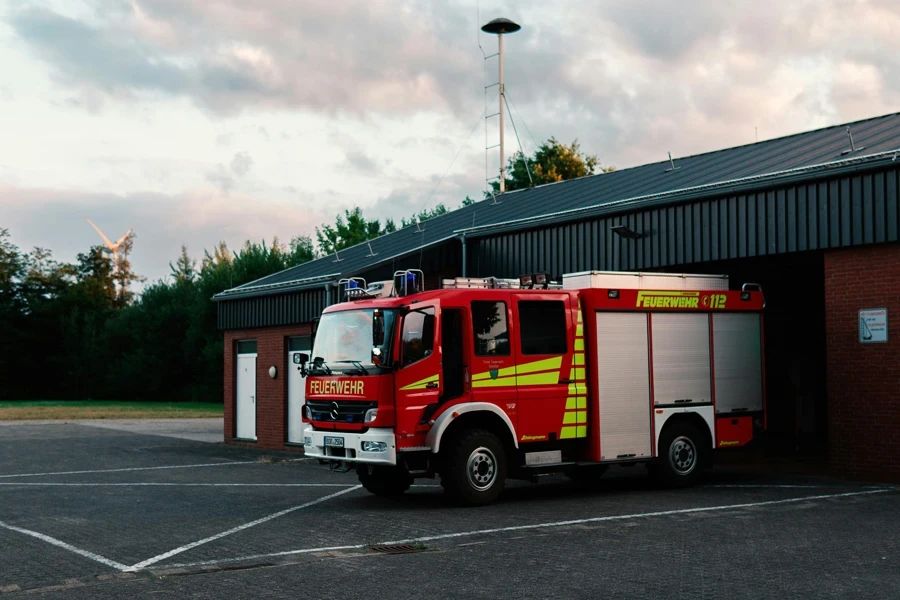 A Fire Truck Parked on the Street