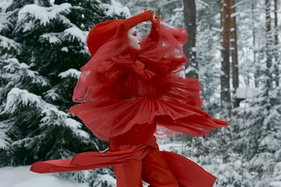 A Woman in Red Clothes