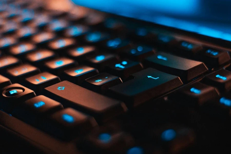 A close up of a keyboard