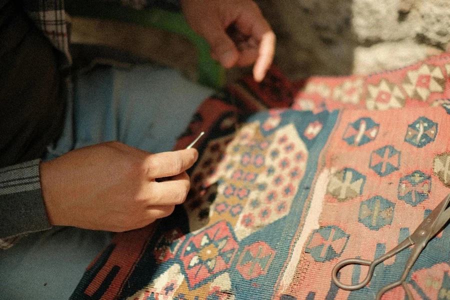 A close-up of a person's hands