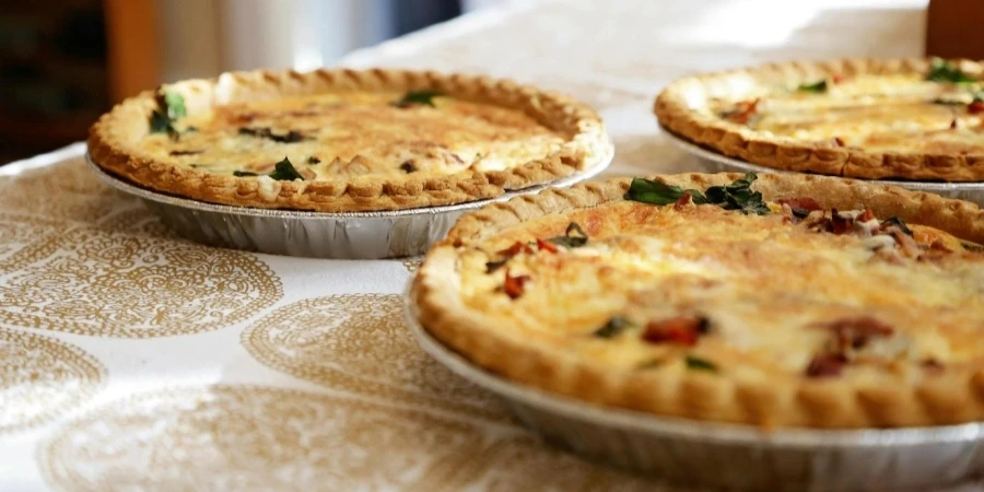 A group of pies on a table