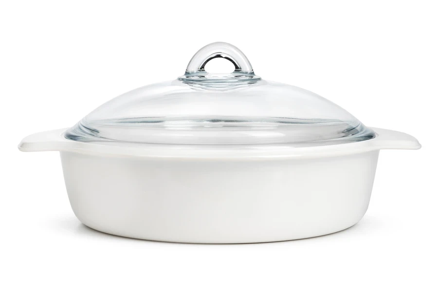 A mid-sized tureen on a white background