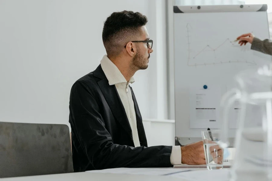 A person sitting at a desk