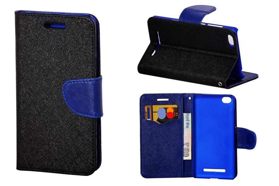 A phone wallet in different angles