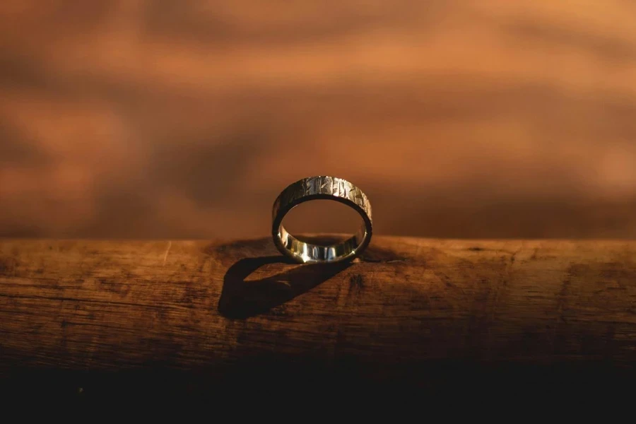 A ring on a piece of wood