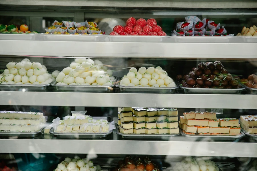 Assorted Pastries on Stainless Steel Trays